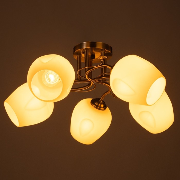 Люстра Люстра "Белинда" 5х40вт Е27 Бронза 49х19х23см