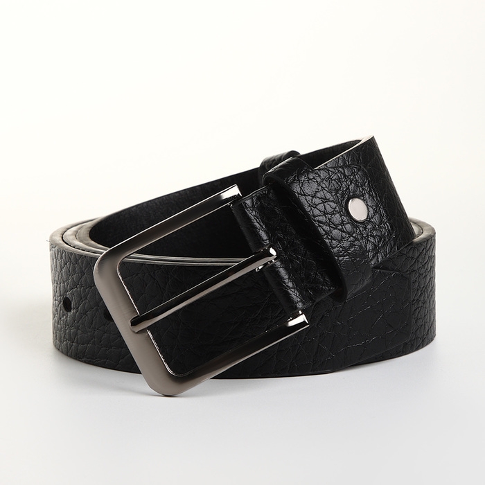 Ремень мужской, ширина 4 см, винт, пряжка металл, цвет чёрный Ремень мужской, ширина 4 см, винт, пряжка металл, цвет чёрный