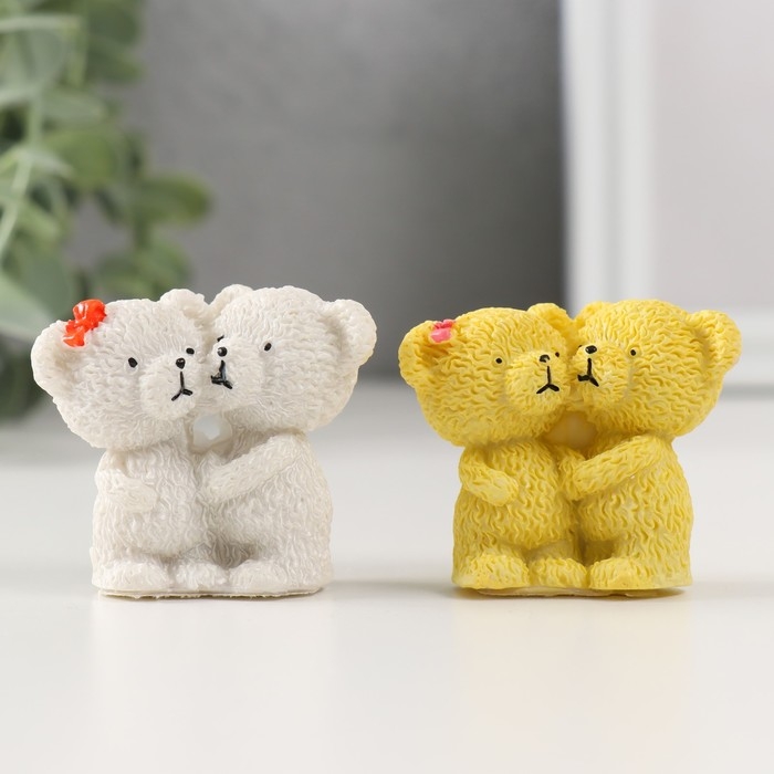 Сувенир полистоун Сувенир полистоун "Пара мишек" МИКС 1,5х4,5х4 см