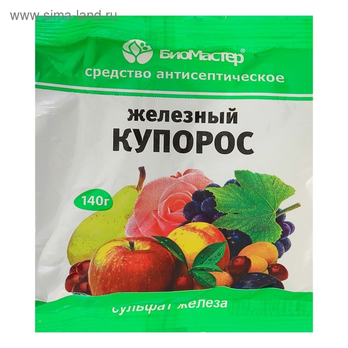 Средство антисептическое от плесени и гнилей Железный купорос  Средство антисептическое от плесени и гнилей Железный купорос "БиоМастер", 140 г
