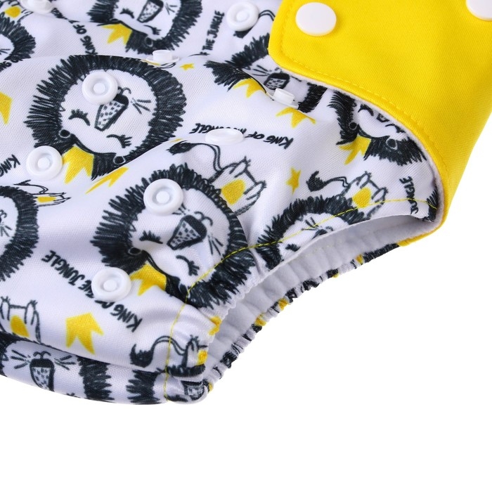 Многоразовый подгузник «Лев», 3-15 кг, разноцветный, Крошка Я Многоразовый подгузник «Лев», 3-15 кг, разноцветный, Крошка Я