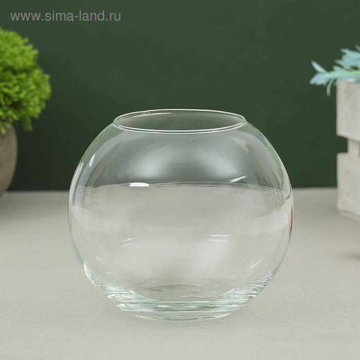 Ваза  Ваза "Кюгель-2" шаровая d-7.5см 11х11 см 0,95 л прозрачная