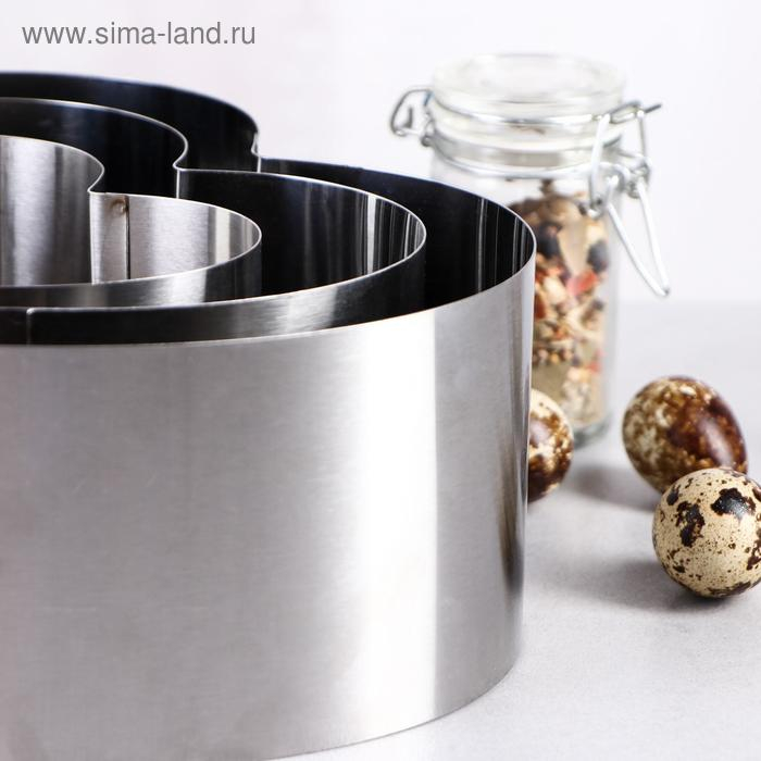 Набор форм для выпечки и выкладки «Сердце», 20х20х8,5 см, 3 шт Набор форм для выпечки и выкладки «Сердце», 20х20х8,5 см, 3 шт