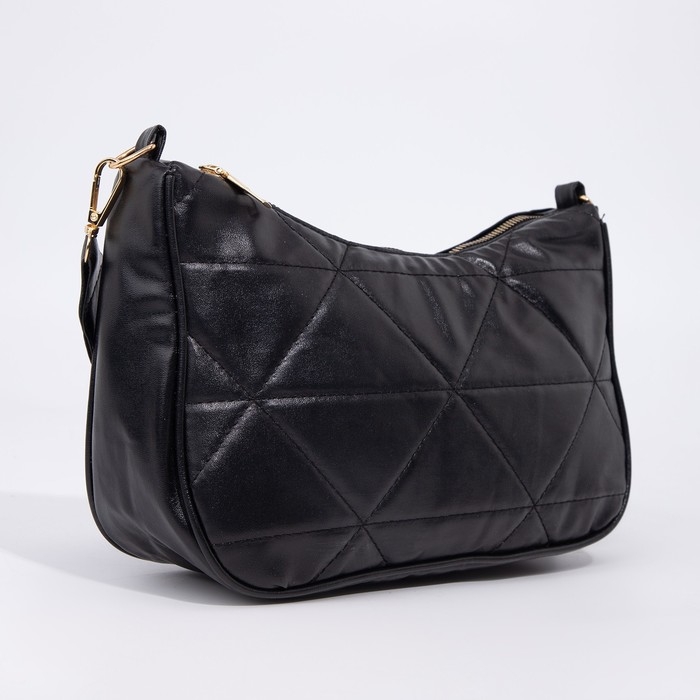 Сумка-багет на молнии, цвет чёрный Сумка-багет на молнии, цвет чёрный