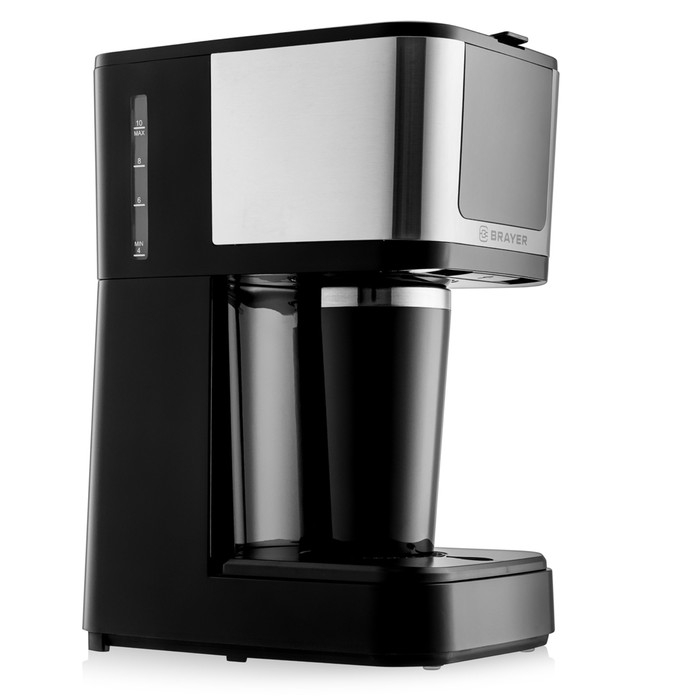 Кофеварка BRAYER 1125BR, капельная, 900 Вт, 1,25 л, чёрно-серебристая Кофеварка BRAYER 1125BR, капельная, 900 Вт, 1,25 л, чёрно-серебристая
