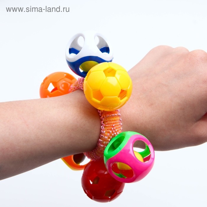 Погремушка - браслет «На ручку», 6 бубенчиков, цвет МИКС, Крошка Я Погремушка - браслет «На ручку», 6 бубенчиков, цвет МИКС, Крошка Я