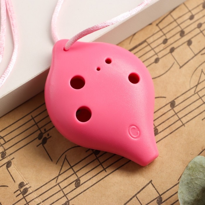 Окарина Music Life 6 отверстий, розовая, 6,7 х 4 х 3,2 см Окарина Music Life 6 отверстий, розовая, 6,7 х 4 х 3,2 см