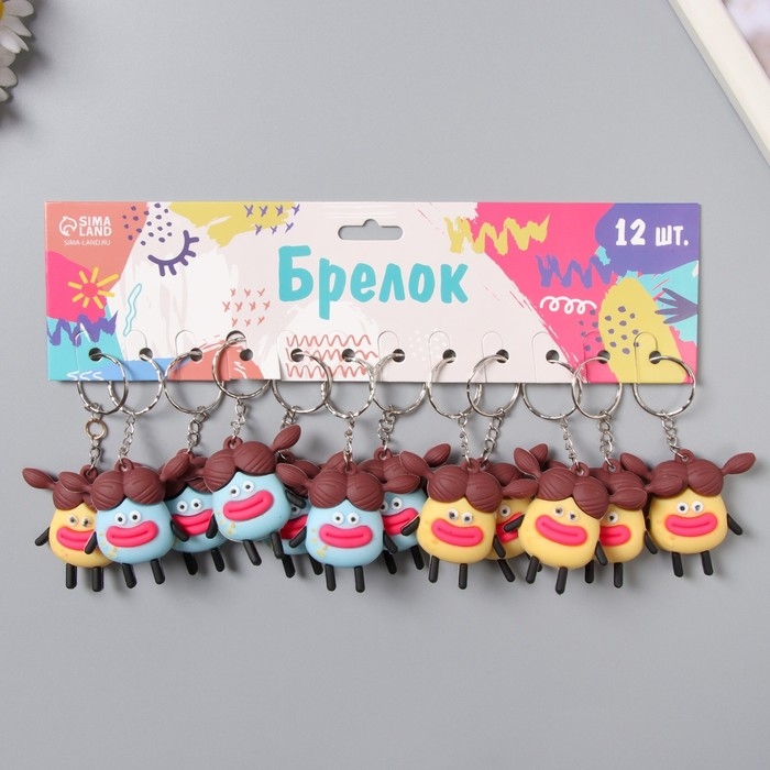 Брелок резина  Брелок резина "Картошка с большими губами" МИКС 5х5,5 см