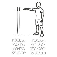 Скакалка 2.8 м, на рост 167-174 см