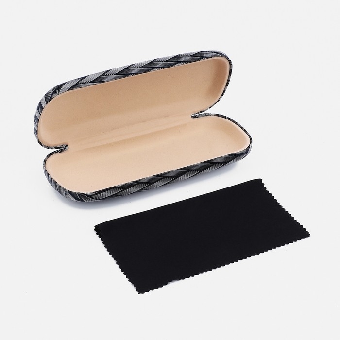 Футляр для очков на хлопушке, длина 16 см, цвет чёрный Футляр для очков на хлопушке, длина 16 см, цвет чёрный