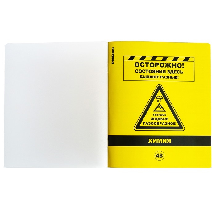 Тетрадь предметная ХИМИЯ, 48 листов в клетку, ErichKrause Be Informed, пластиковая обложка, шелкография, блок офсет 100% белизна, инфо-блок Тетрадь предметная ХИМИЯ, 48 листов в клетку, ErichKrause Be Informed, пластиковая обложка, шелкография, блок офсет 100% белизна, инфо-блок