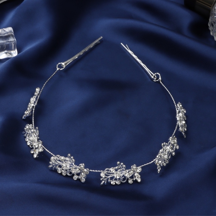 Аксессуар для волос  Аксессуар для волос "Джуди" бабочки веточки, 26 см, серебро