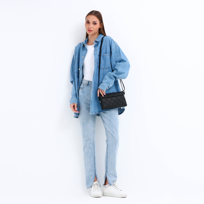 Сумка-клатч на молнии, цвет чёрный Сумка-клатч на молнии, цвет чёрный