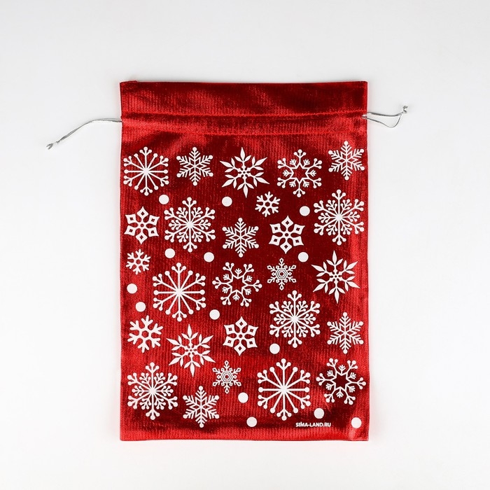 Мешочек подарочный парча «Метель», 20 х 30 см +/- 1.5 см, Новый год Мешочек подарочный парча «Метель», 20 х 30 см +/- 1.5 см, Новый год