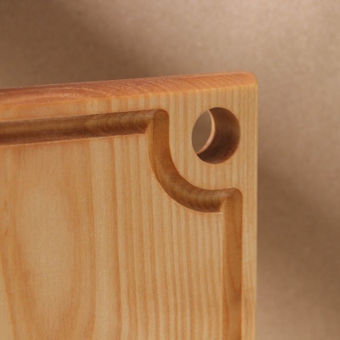 Доска разделочная с кровостоком Adelica, 26×16×2 см, покрыта маслом, цельная берёза Доска разделочная с кровостоком Adelica, 26×16×2 см, покрыта маслом, цельная берёза