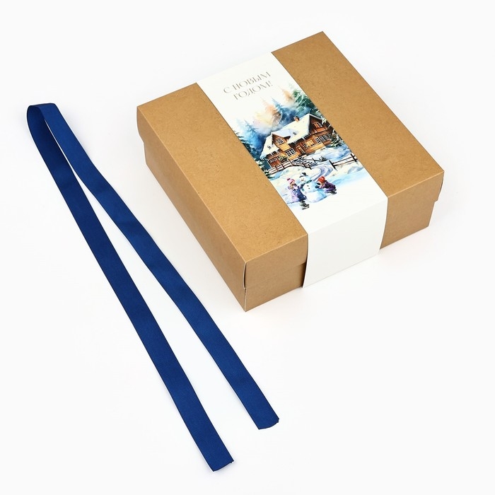 Коробка подарочная новогодняя складная «Зимняя сказка», тиснение, 20 х 20 х 8 см, Новый год Коробка подарочная новогодняя складная «Зимняя сказка», тиснение, 20 х 20 х 8 см, Новый год