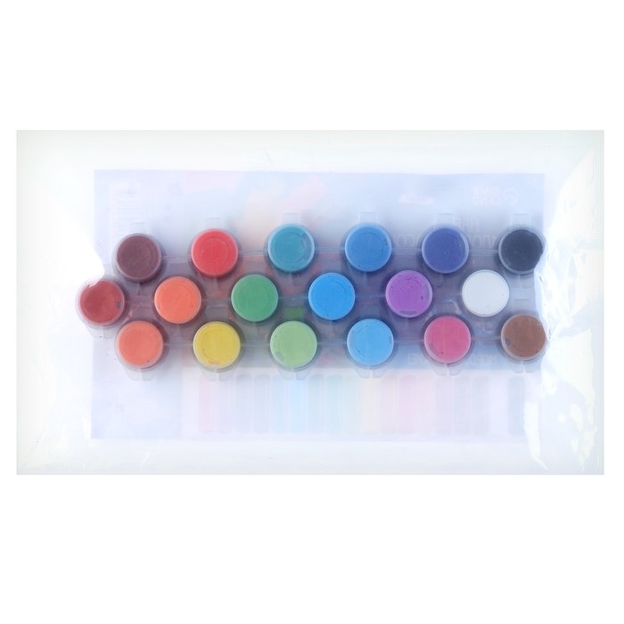 Набор акриловых красок «Яркая палитра», 18 цветов Набор акриловых красок «Яркая палитра», 18 цветов