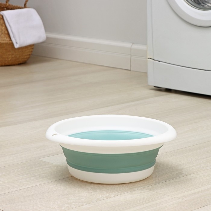 Таз складной «Флекс», 5.5 л, 32.5×33×4.5 см, цвет морская волна Таз складной «Флекс», 5.5 л, 32.5×33×4.5 см, цвет морская волна