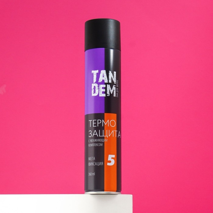 Лак TANDEM  Лак TANDEM "термозащита", сильная фиксация, 360 мл