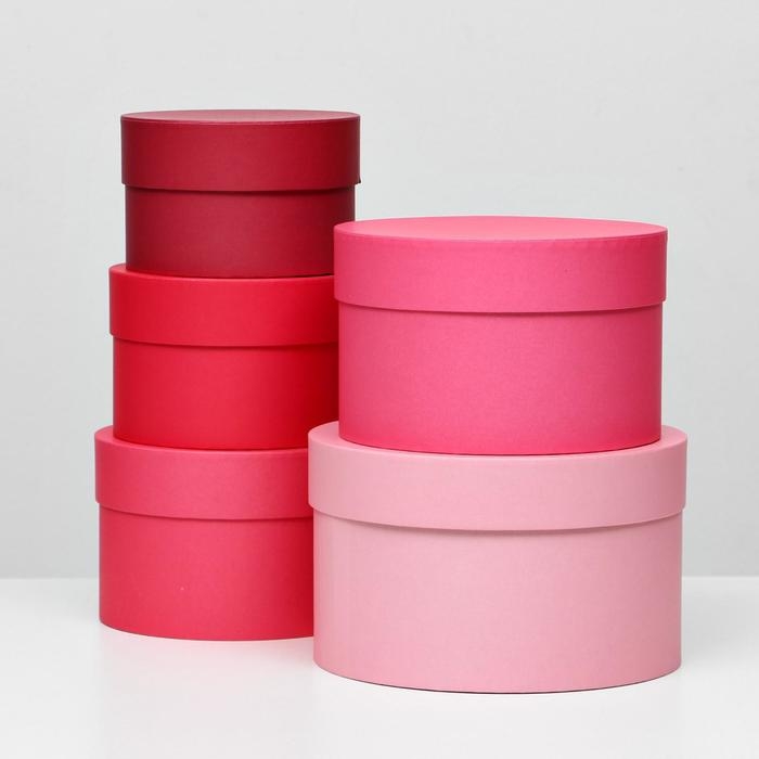 Набор круглых коробок 5 в 1 Набор круглых коробок 5 в 1 "Пантон 200", 23 х 23 х 14 - 15 х 15 х 10 см