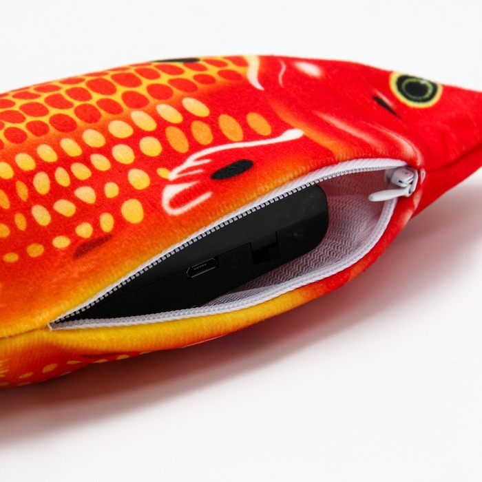 Игрушка для кошек  Игрушка для кошек "Золотой окунь" с двигающимся хвостом и с USB-зарядкой, 28 см