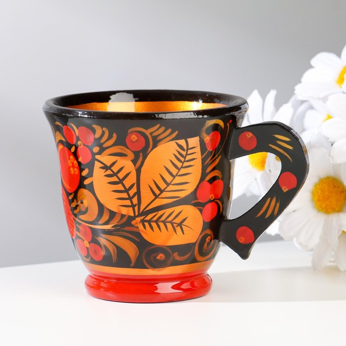 Кружка &laquo;Соковая&raquo;, 9&times;9 см, хохлома, микс
