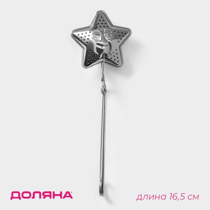 Сито из нержавебщей стали для чая Доляна «Звезда», 16,5 см, цвет серебряный Сито из нержавебщей стали для чая Доляна «Звезда», 16,5 см, цвет серебряный