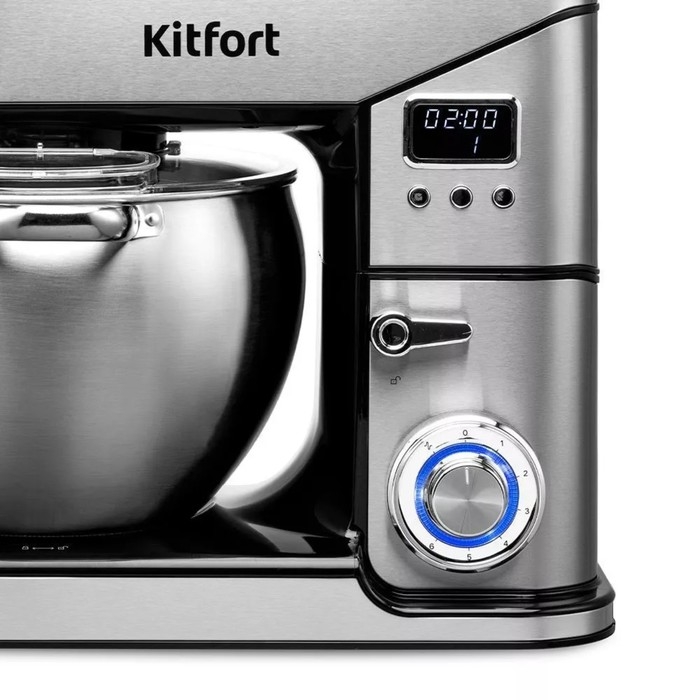 Миксер Kitfort КТ-3413, планетарный, 2000 Вт, 10/2/1.5 л, 6 скоростей, серебристый Миксер Kitfort КТ-3413, планетарный, 2000 Вт, 10/2/1.5 л, 6 скоростей, серебристый