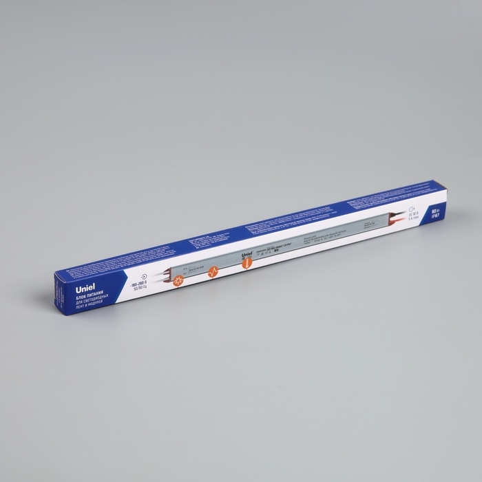 Ультратонкий блок питания для светодиодных лент и модулей Uniel, 60 Вт, 12 В, IP67 Ультратонкий блок питания для светодиодных лент и модулей Uniel, 60 Вт, 12 В, IP67