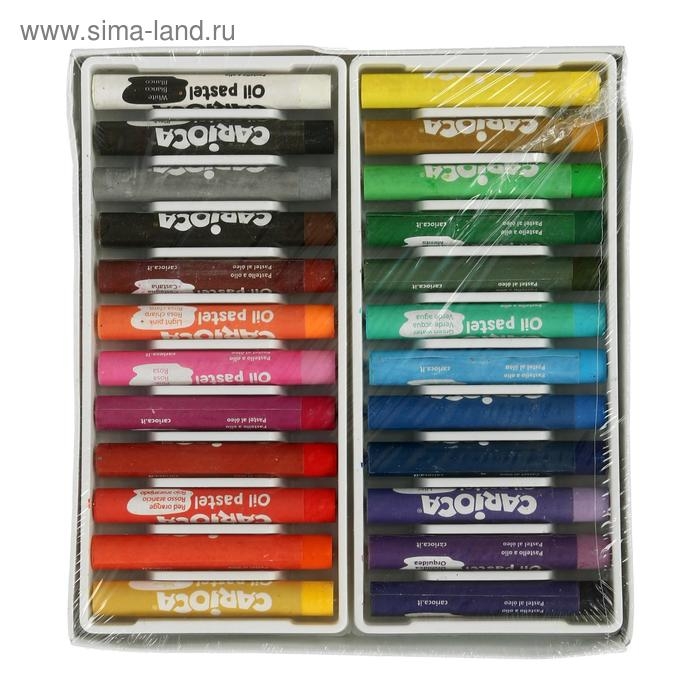 Пастель масляная 24 цвета, Carioca Oil Pastel, премиум яркая, супермягкая, картон, европодвес Пастель масляная 24 цвета, Carioca Oil Pastel, премиум яркая, супермягкая, картон, европодвес