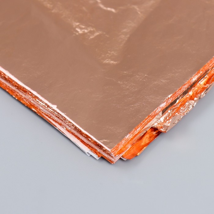 Поталь для декорирования набор 100 листов Поталь для декорирования набор 100 листов "Медь" 14х14 см