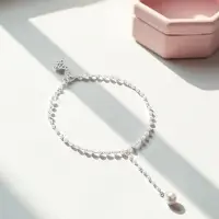 Колье с жемчугом &laquo;Олимпия&raquo;, белое в серебре, 32 см