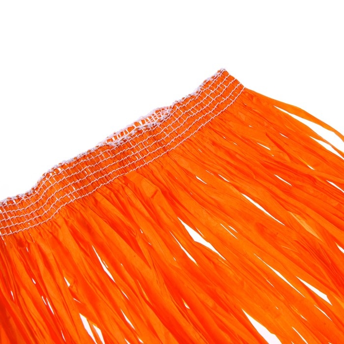 Гавайская юбка, 80 см, цвет оранжевый Гавайская юбка, 80 см, цвет оранжевый