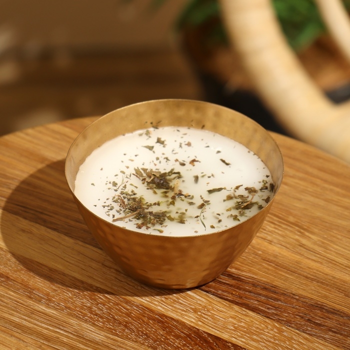 Ароматическая свеча в чаше 200 гр, парафин, mint Ароматическая свеча в чаше 200 гр, парафин, mint