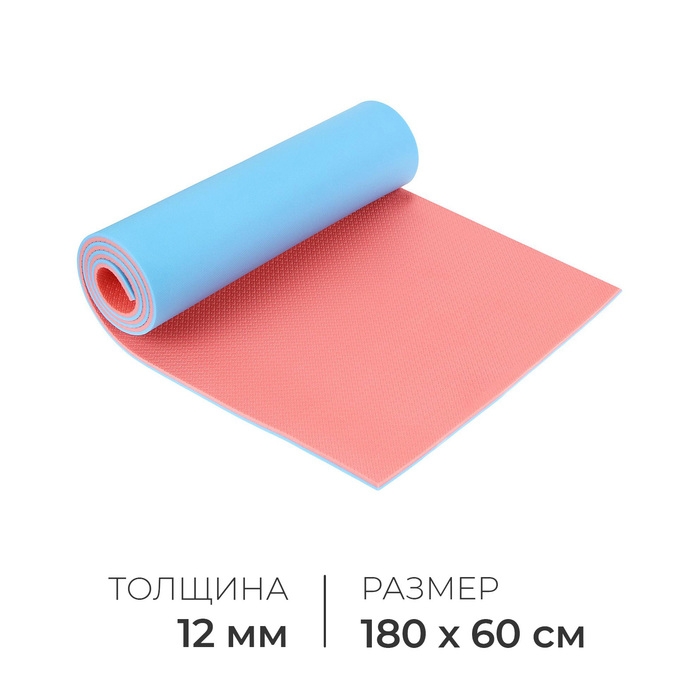 Коврик туристический Camping 12, 180х60х1.2 см, цвет МИКС Коврик туристический Camping 12, 180х60х1.2 см, цвет МИКС