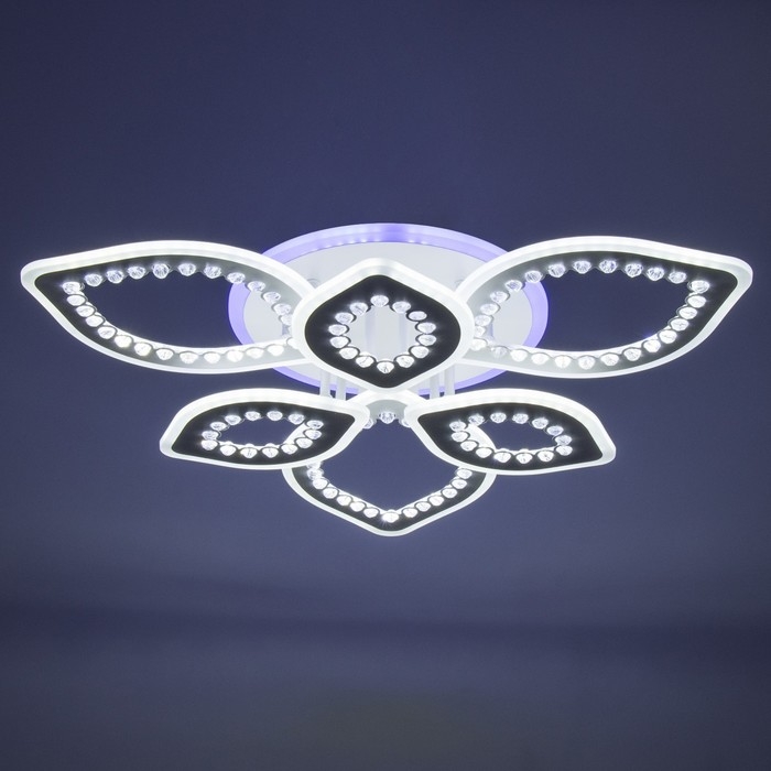 Люстра с ПДУ Люстра с ПДУ "Алина" LED 150Вт 3000-6000Вт RGB белый 60х60х13,5см BayerLux