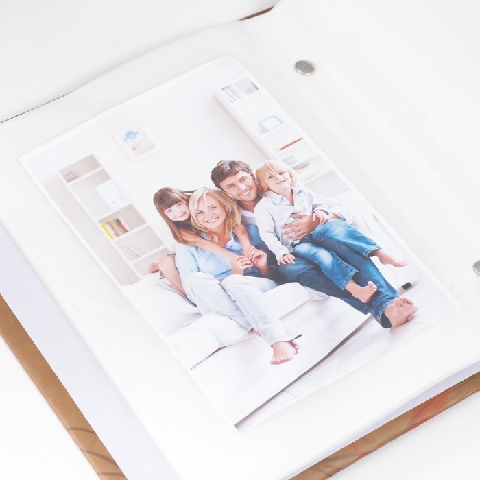 Фотоальбом на 100 фото 13х18 см  Фотоальбом на 100 фото 13х18 см "Гербарий" крафт 19,5х15,5х4 см