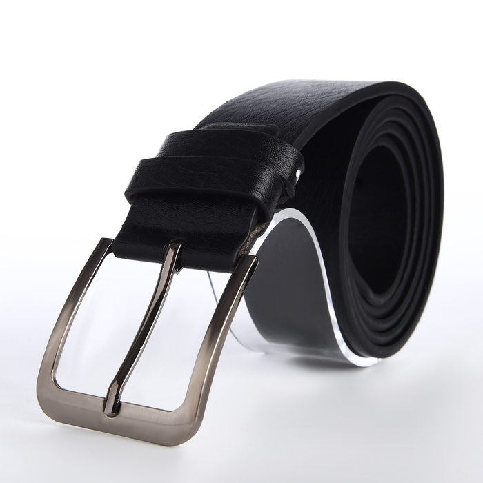 Ремень мужской, ширина 4 см, винт, пряжка металл, цвет чёрный Ремень мужской, ширина 4 см, винт, пряжка металл, цвет чёрный