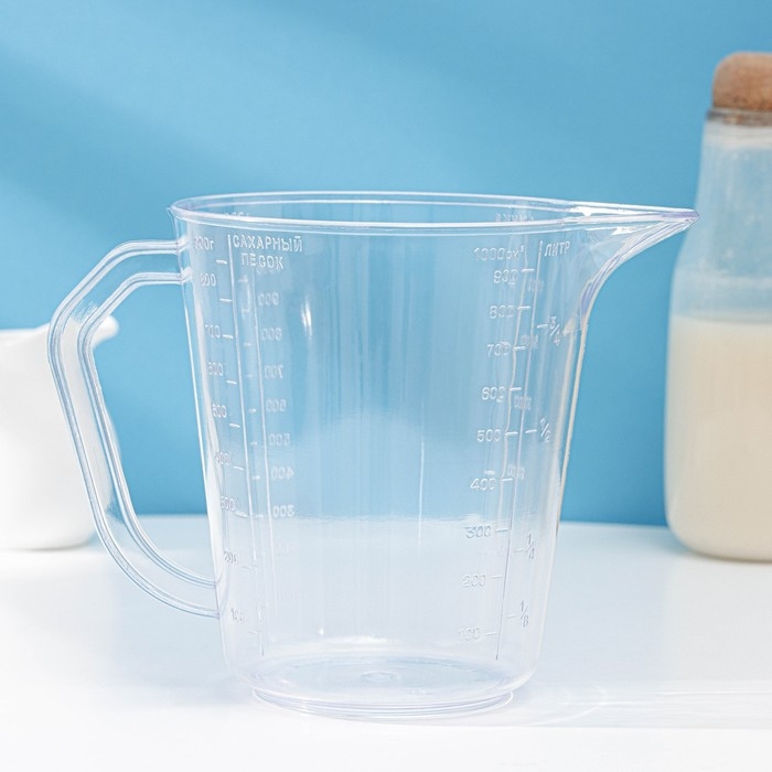 Мерная кружка Darel plastic, 1 л, цвет прозрачный Мерная кружка Darel plastic, 1 л, цвет прозрачный