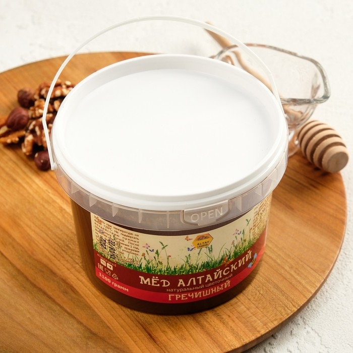 Мёд Алтайский Мёд Алтайский "Гречишный", натуральный цветочный, 1100 г пэт