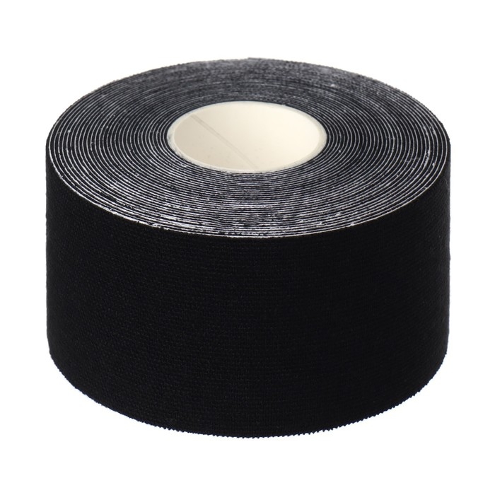 Кинезио - тейп, 3,8 см × 5 м, цвет чёрный Кинезио - тейп, 3,8 см × 5 м, цвет чёрный