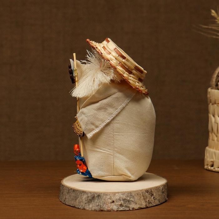 Оберег-домовой Оберег-домовой "Андрейка в соломенной шляпе, с денежным веером", 19х13х10 см МИКС