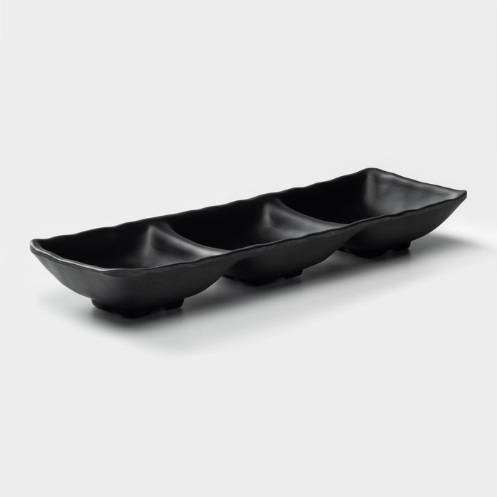 Менажница «Чёрный Восток», 26,4×8,6×3,3 см, цвет чёрный Менажница «Чёрный Восток», 26,4×8,6×3,3 см, цвет чёрный