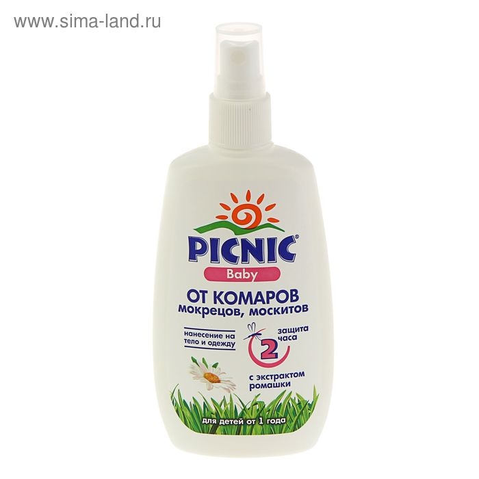Спрей от комаров Picnic Baby, 120 мл Спрей от комаров Picnic Baby, 120 мл