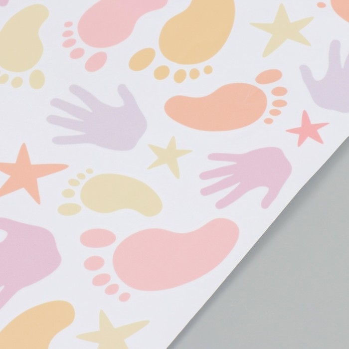 Наклейка интерьерная цветная Наклейка интерьерная цветная "Ножки и ладошки" 30х60 см