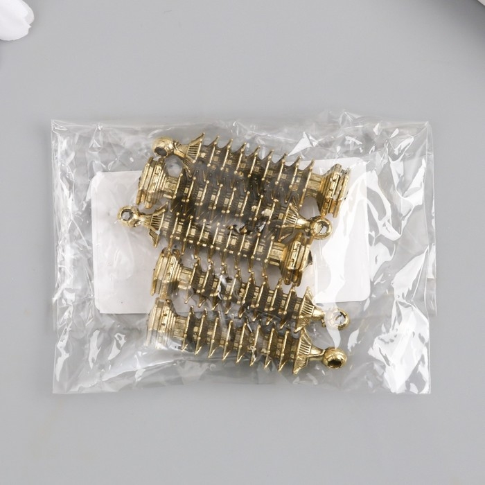 Сувенир металл подвеска  Сувенир металл подвеска "Пагода 9 ярусов" 5х1,5х1,5 см