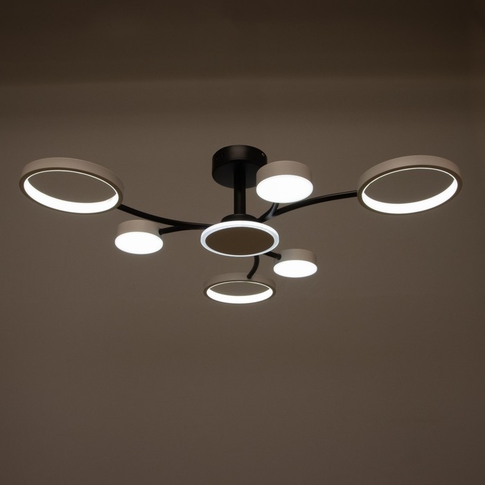 Люстра с ПДУ 2299/7WT LED 136Вт 3000-6000К белый 77х77х18 см BayerLux