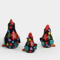 Сувенирный набор &laquo;Курочки&raquo;, 12 см, 10 см, 8 см, дерево