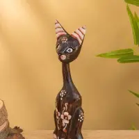 Сувенир «Кошка в ошейнике», 7×3.5×20 см, дерево