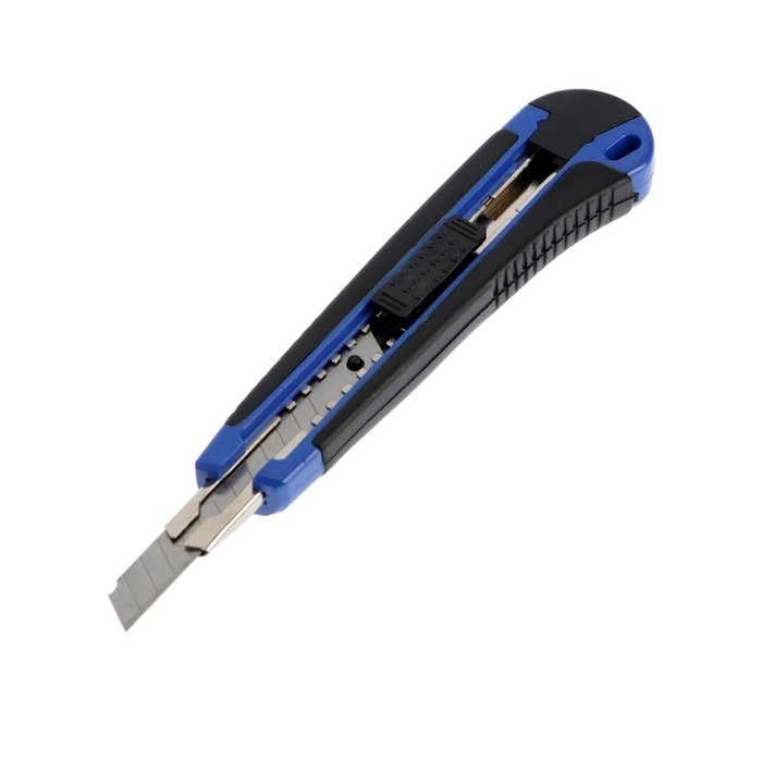 Нож универсальный ТУНДРА, металлическая направляющая, 2К корпус, 9 мм Нож универсальный ТУНДРА, металлическая направляющая, 2К корпус, 9 мм